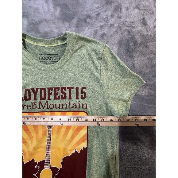 FloydFest 15 Fire on the Mountain 2015 Green T-Shirt M Recycled Recover Band Tee - Picture 7 of 8